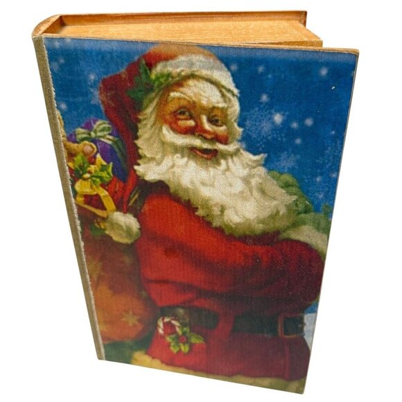 PIER 1 IMPORTS Santa Claus  Book Box Christmas Decor Treasure Keeper - Picture 9 of 9